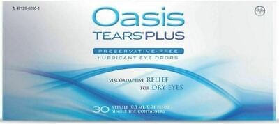 #ad #ad AUTHENTIC amp; NEW OASIS TEARS PLUS EYE DROPS DRY EYES 30 VIALS EXP 9 25 $22.98