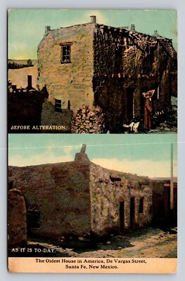 #ad c1910 Multiview Oldest House in United States Santa Fe New Mexico P649 $9.59