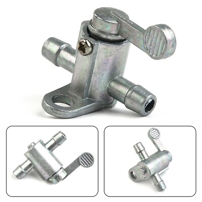 #ad Inline Motorbike Fuel Tank Tap On Off Petcock Switch Silver For Dirt Bike ATV $12.05