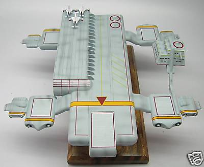 #ad Cloudbase Captain Scarlet Spectrum Spaceship Desktop Kiln Dry Wood Model Small $518.95
