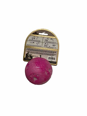 #ad Dog Whisperer Glow In The Dark Pink Ball Squeaky Dog Toy $12.99