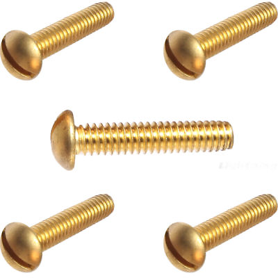 #ad 10 24 x 2 1 4quot; Round Head Machine Screws Solid Brass Slotted Drive Qty 25 $16.57