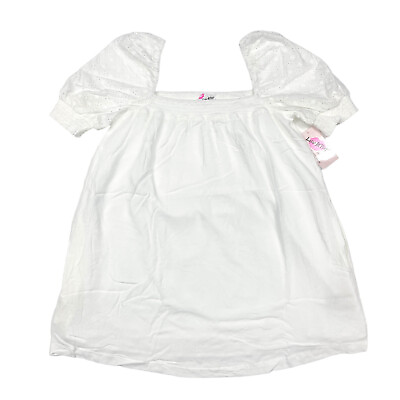#ad Luv Betsey Womens Size M Smocked Mini Dress White $28.00