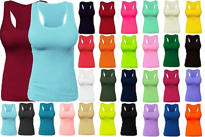 #ad Ribbed Racerback Tank Top Camisole One Size $12.95