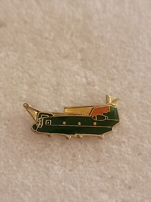 #ad Boeing CH 47 Chinook Helicopter US Army Enamel Lapel Pin Single Clutch Back $12.99