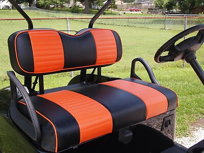 #ad Custom Club Car DS Seat Cover Orange Color Pleated Front Rear For 2000.5 Models $149.00