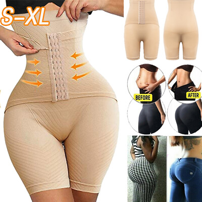 #ad Women Waist Trainer High Waist Body Shaper Tummy Control Shapewear Thigh Slimmer $17.79