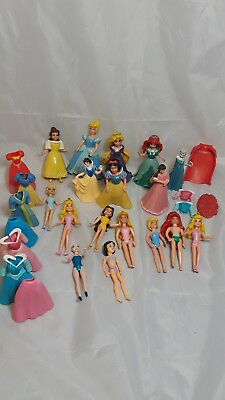 #ad Disney Princess Figurines Lot Mattel and Disney Mix 28 Pieces $25.00