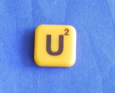#ad Words With Friends Letter U Tile Replacement Magnet Game Part Piece Craft Yellow $1.45