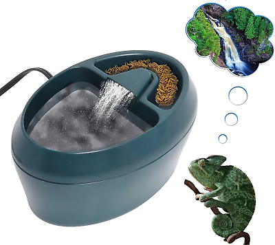 #ad Reptile Chameleon Waterfall Drinking Fountain Food Bowl Water Cantina Dripper $25.67