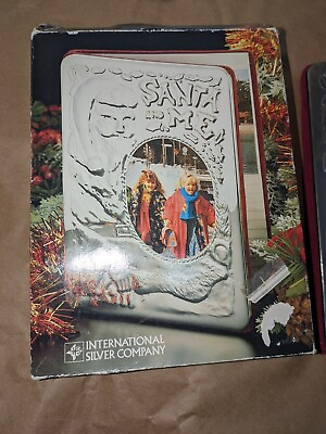 #ad Silver plated santa and me 1988 photo album never used in original box $89.99