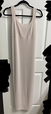 #ad Sexy Long Beige Spandex Dress Split In The Back $20.00