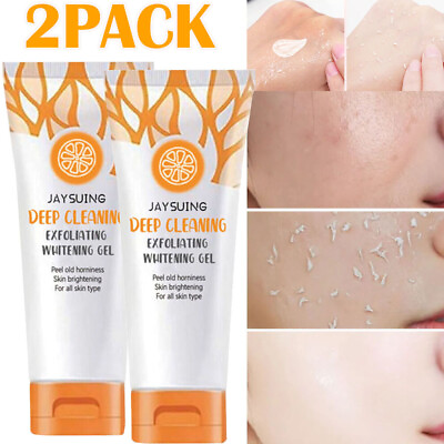 #ad 2PCS Deep Cleansing Exfoliating Peeling Gel Facial Scrub Gel Cleanser Smooth $10.95