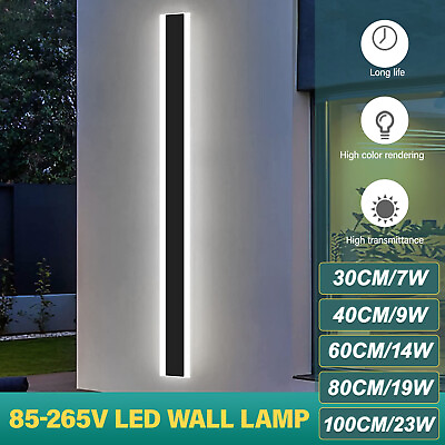 #ad New Wall Light Garden Porch Modern Waterproof Outdoor Indoor Long Strip LED Lamp $43.98