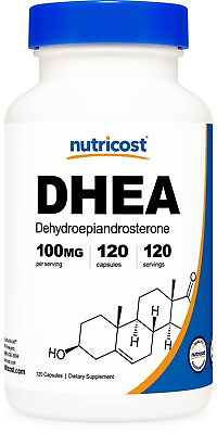 #ad Nutricost DHEA 100mg 120 Capsules Gluten Free Soy Free Non GMO Supplement $21.44