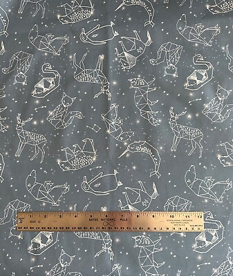 #ad FABRIC constellations NIGHT SKY 1 yd 10 in cut cotton Spoonflower in stock $12.99