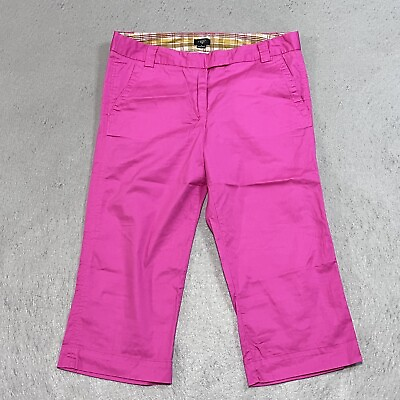 #ad J Crew Pants Womens Size 4 Pink Favorite Fit Chino Mid Rise Capri Pants $20.80