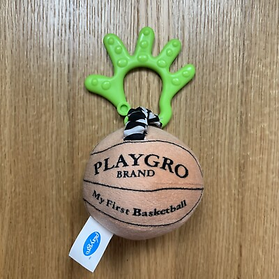 #ad Playgro My First Basketball Plush Ball Baby Stuffed Toy Infant Sports Rattle HTF $20.92