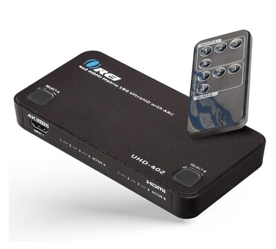 #ad OREI 4K HDMI Matrix Switch 4x2 18G UltraHD with Arc Supports Upto 4K UHD 402 $24.99
