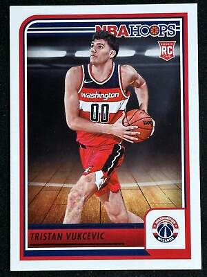 #ad 2023 Panini NBA Hoops Rookie RC Tristan Vukcevic #254 Wizards $1.00