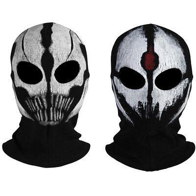 #ad #ad Fabric COD Ghost Horror Mask Helmet Balaclava Skull Prop Halloween Cosplay $12.80