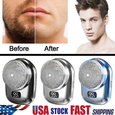 #ad Mini Portable Electric Razor for Men USB Rechargeable Shaver Beard Trimmer US $10.72