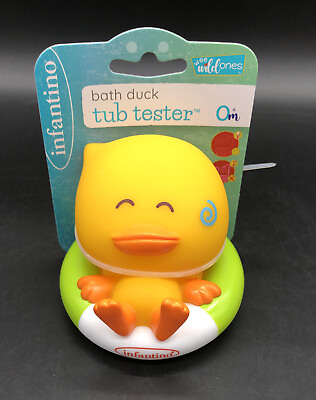 #ad Infantino Duck Rubber Ducky Tub Tester Duckie Duck Bath Toy Temperature Checker $10.19