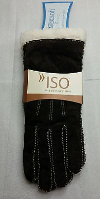 #ad Woman#x27;s ISO Isotoner med brown suede Sherpasoft Lining $15.50