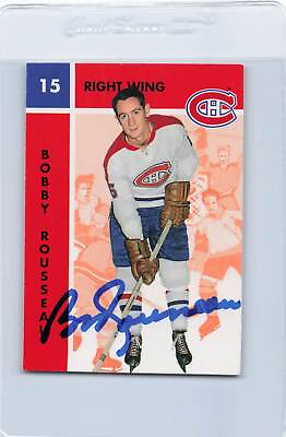 #ad 1995 96 Parkhurst #77 Bobby Rousseau Canadiens Signed Auto *J7871 $5.00