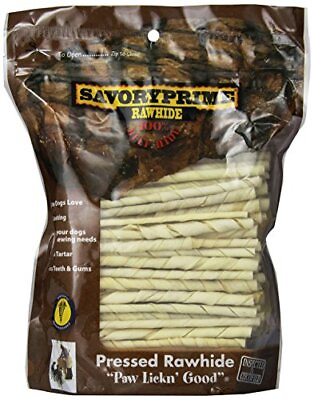 #ad Savory 100 Count 5 Inch White Rawhide 017 $32.12