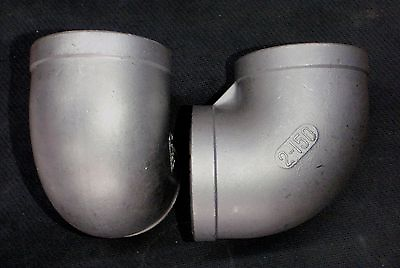 #ad EL 200 STAINLESS STEEL ELBOW 90 COUPLING 2quot; NPT PIPE $27.99