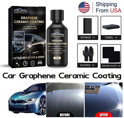 #ad #ad Car Graphene Ceramic Coating Long Lasting Protection High Gloss amp; Shine 70ml USA $9.17
