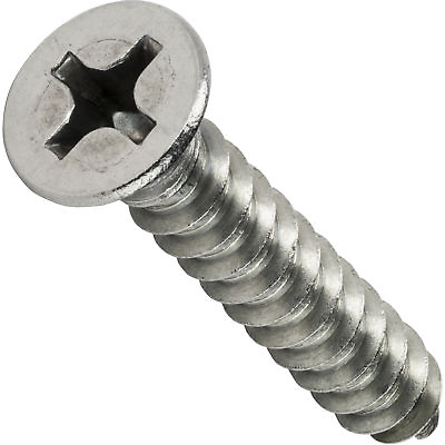 #ad #4 Phillips Flat Head Self Tapping Sheet Metal Screws Stainless Steel All Sizes $248.93