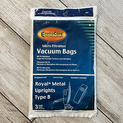 #ad Royal 2 066247 001 Style B Allergen Bags Fits Metal Upright Vacuum Cleaner 7730Z $1.98