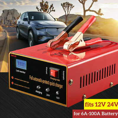 #ad Professional Maintenance Free Battery Charger 12V 24V 10A 140W For Electric Car $24.99