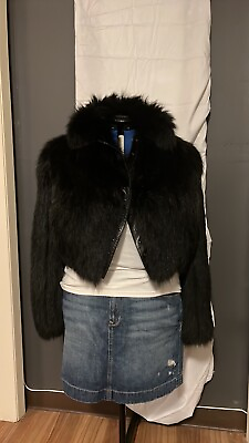 #ad Knitted Black Fox fur Jacket $300.00