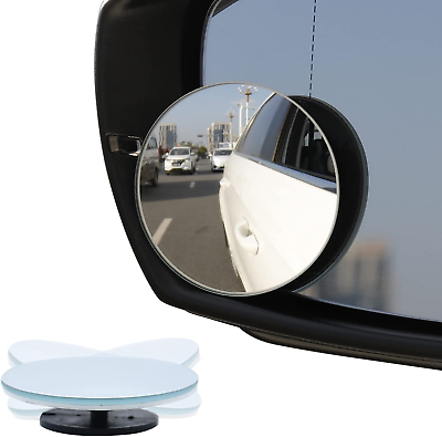 #ad LivTee Blind Spot Mirror 2quot; Round HD Glass Frameless Convex Rear View Mirrors 2 $23.32