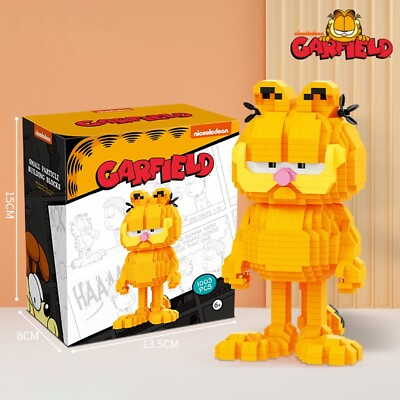 #ad Garfield Mini Blocks: Cartoon Cat Collection Perfect DIY Gift for Kids $39.99