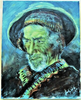 #ad Campesino 1941 40x50cm Portrait Mann Unikat EUR 90.00