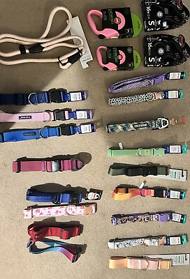 #ad Lot Of Top Paw Dog Collars Nylon Canvas Neoprene Various Sizes NWT Leashes $99.99