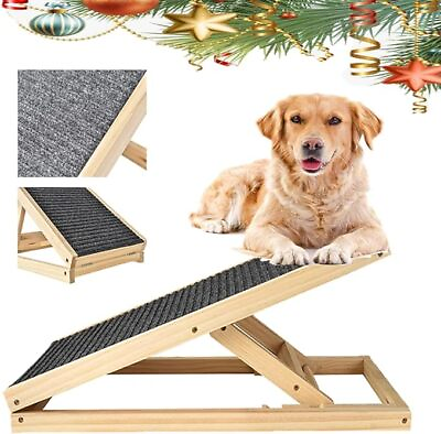 #ad Portable Pet Ramp for Bed and Car Folding Dog Ramp and Steps for Easy Access $59.60