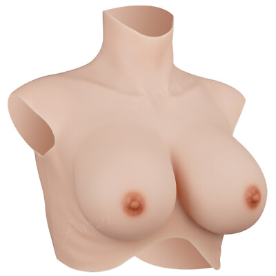 #ad Plus Size No Oil Silicone Crossdresser Breast Forms Breastplate Drag Queen Boobs $189.99