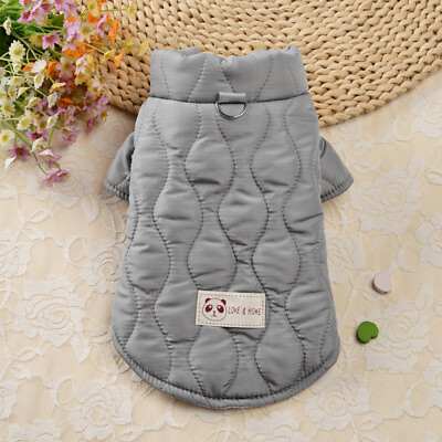 #ad Pet Puppy Dog Jacket Coat Warm Padded Coat Winter Apparel Jacket For Small Dogs $10.39