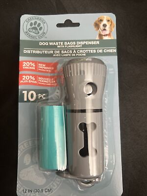 #ad 3 LED Flashlight Club Dog Waist Bags Dispenser Combo Greenbrier Kennel NEW Grey $15.00