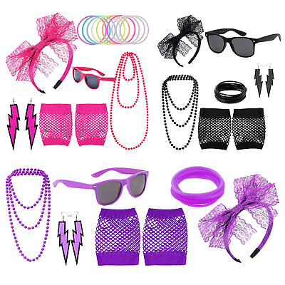 #ad 80s Costumes for Women 80s Fancy Dress Costume Accessories Attractive $13.36