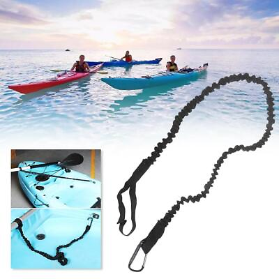#ad Kayak Canoe Paddle Rod Leash Safety Rope Carabiner Rowing Accessories Boat G $3.17