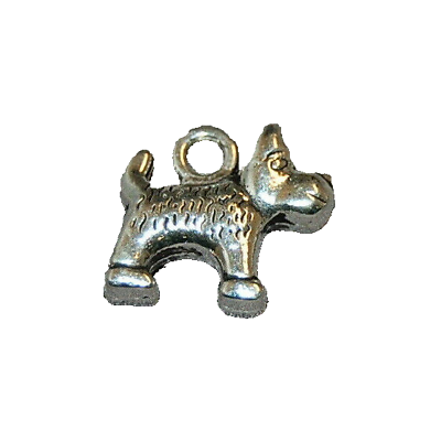 #ad Dog #1 Charm Tibetan Silver J1026 $6.49