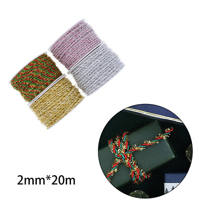 #ad 20M Twisted Cord Rope Ribbon Xmas Gift Wrapping Accessories Webbing String Craft $8.54
