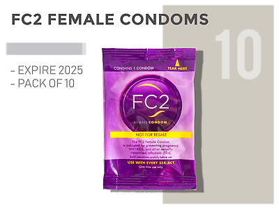 10 Pack FC2 Female Condoms Expire 2025 $85.00