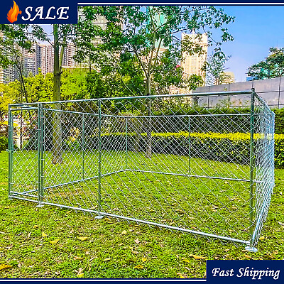 #ad 10 x 10 ft Large Outdoor Cage Dog Pet Run Exercise House Kennel Set with Playpen $224.75